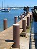 Fiberglass pilings at pier