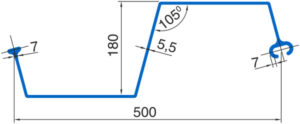 Шпунт ПВХ Монблан МР 500-5,5-1 - схема